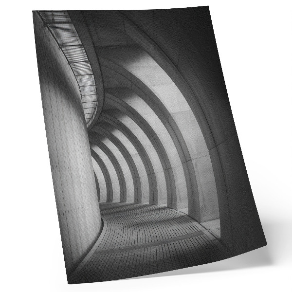 Póster Elegancia espacial futurista en blanco y negro