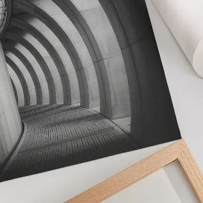 Póster con diseño de elegancia espacial futurista en blanco y negro