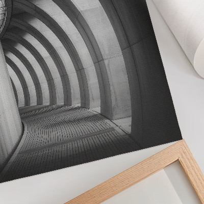 Póster Elegancia espacial futurista en blanco y negro