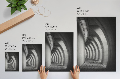 Póster Elegancia espacial futurista en blanco y negro