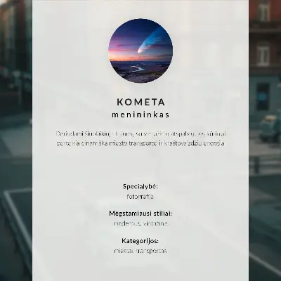 Lámina artística de alta calidad edificios de apartamentos con coche retro al atardecer