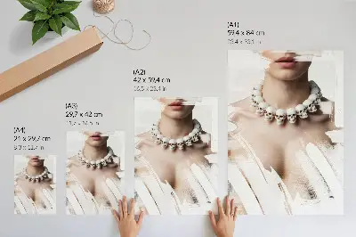 Collar de calavera artístico con diseño moderno de colores saturados