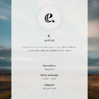 Lienzo decorativo moderno Un camino a través de la llanura otoñal bajo un cielo azul