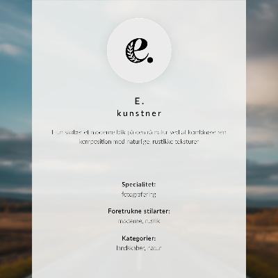 Lienzo decorativo moderno Un camino a través de la llanura otoñal bajo un cielo azul