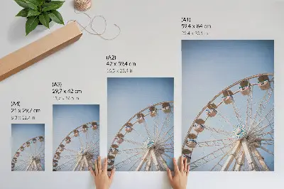 Póster un círculo contra el cielo, elegancia, armonía y sencillez