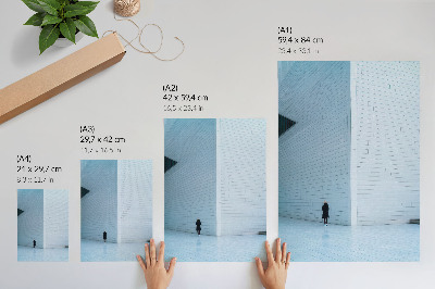 Lienzo decorativo moderno Una impresionante pared con patrones geométricos.