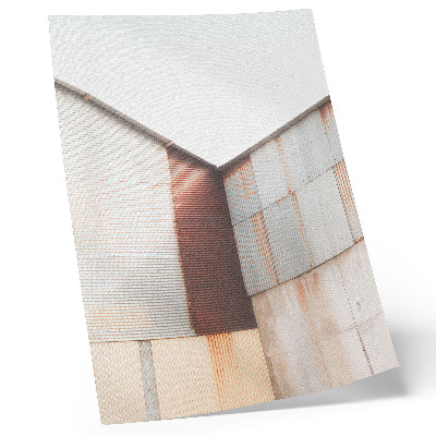 Póster Paneles geométricos de metal y óxido