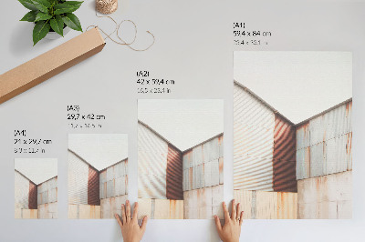 Póster Paneles geométricos de metal y óxido