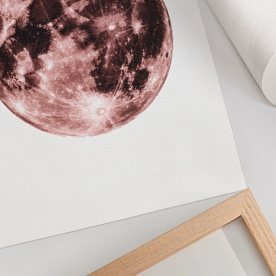Póster Predominio de tonos cálidos, detalles de la luna
