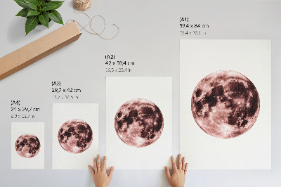 Póster Predominio de tonos cálidos, detalles de la luna