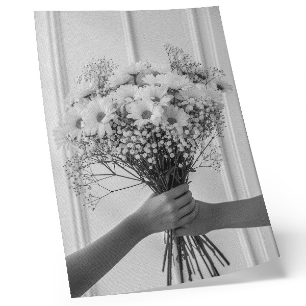 Póster con colores saturados Flores delicadas, minimalismo, elegancia, sutileza