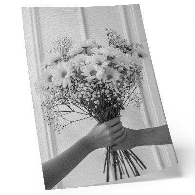 Póster con colores saturados Flores delicadas, minimalismo, elegancia, sutileza