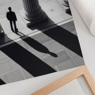 Lienzo decorativo moderno Sombras de columnas en arquitectura minimalista
