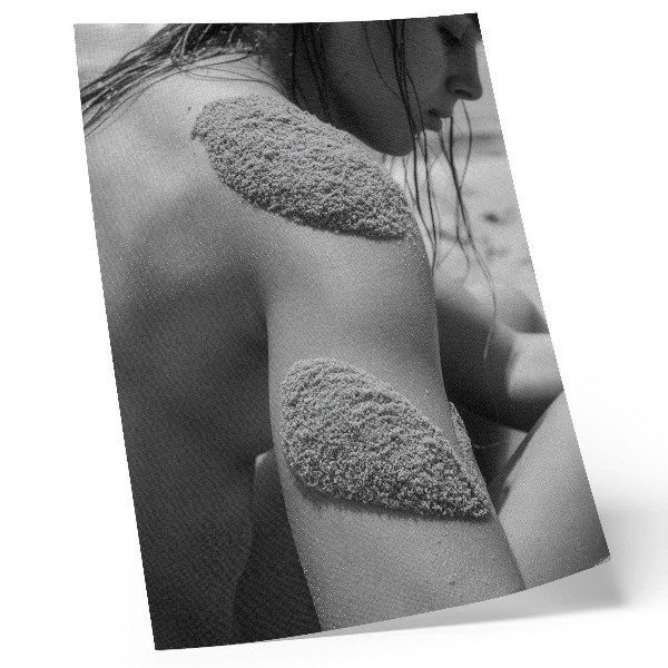 Póster Hombre arena textura naturaleza primer plano armonía