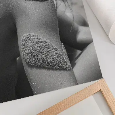 Póster de arena con textura de naturaleza en primer plano sobre armonía
