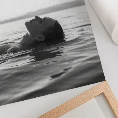 Lienzo decorativo moderno con estética minimalista en blanco y negro