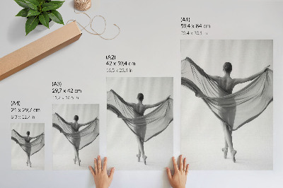 Póster Elegancia, movimiento y sofisticación en blanco y negro