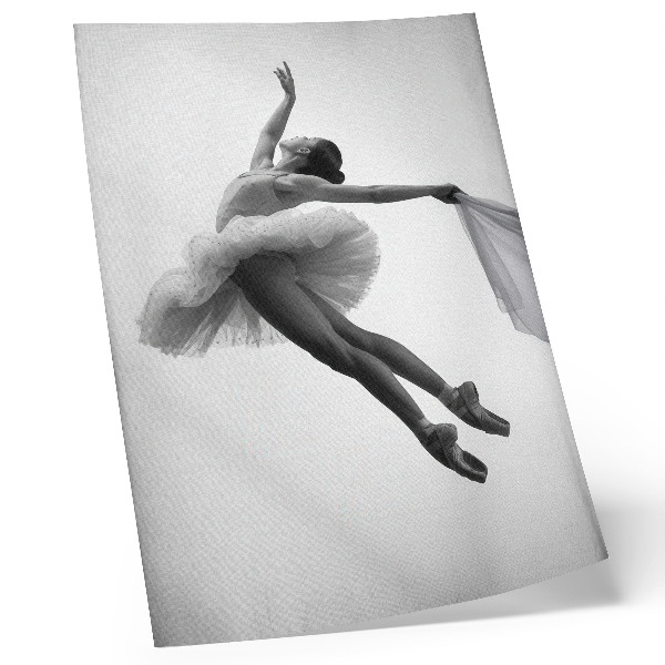 Lámina artística de alta calidad Una bailarina en movimiento con gracia y ligereza.