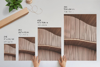 Lienzo decorativo moderno Paneles de madera modernos de color beige claro