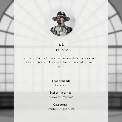 Póster de arquitectura geométrica minimalista