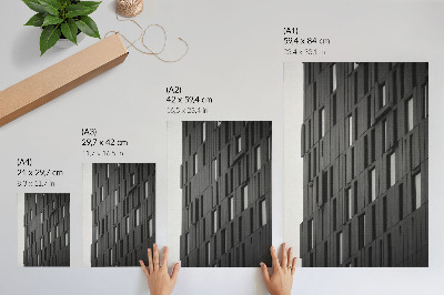Póster con colores saturados Formas geométricas de grafito en un estilo moderno.