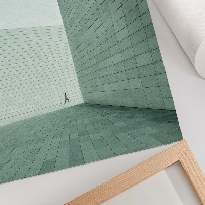 Póster Paredes geométricas grises figura minimalista
