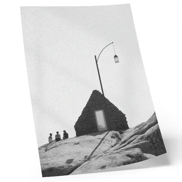 Póster geometría pura, minimalismo en blanco y negro