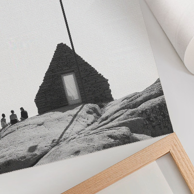 Póster Geometría pura, simplicidad, blanco y negro, minimalismo