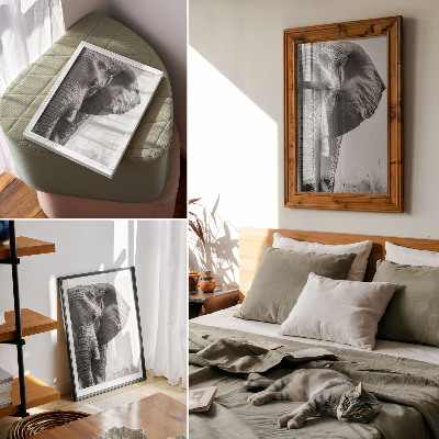Lienzo decorativo moderno con diseño de ambiente monocromático en cuero arrugado elegante