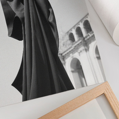 Arquitectura textil de composición minimalista póster con colores saturados