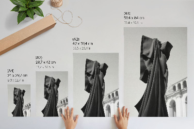 Arquitectura textil de composición minimalista póster con colores saturados