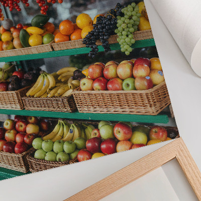 Lienzo decorativo moderno Frutas coloridas, el aroma de la tradición, la atmósfera de la naturaleza.