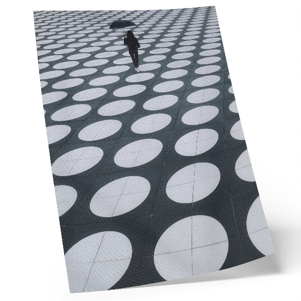 Lienzo decorativo moderno Contraste entre patrones geométricos en blanco y negro