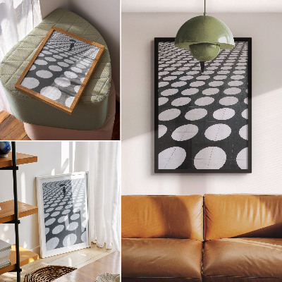 Lienzo decorativo moderno Contraste entre patrones geométricos en blanco y negro