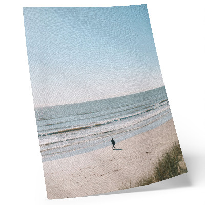 Póster Playa, mar en calma, cielo azul, minimalismo, armonía