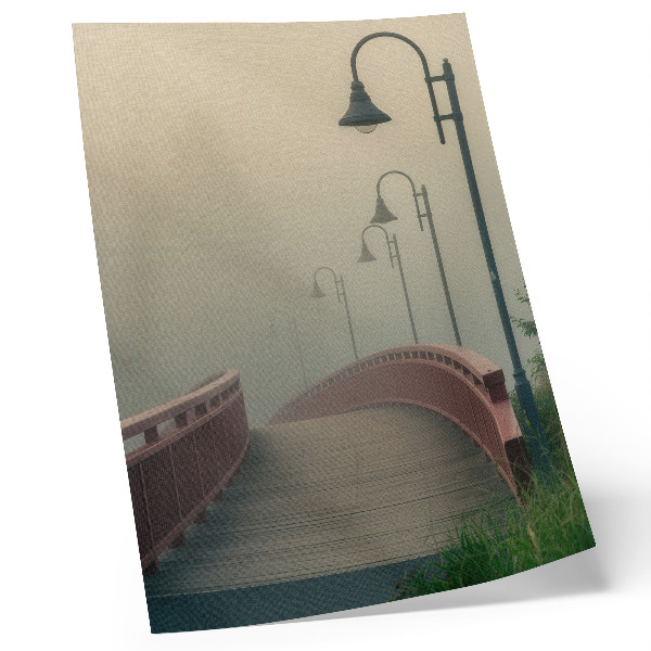Lienzo decorativo moderno Faroles de puente de niebla armonía gentileza