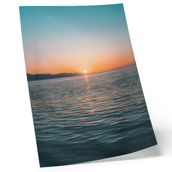 Lámina artística de alta calidad Puesta de sol sobre el agua, un paisaje sumamente armonioso.