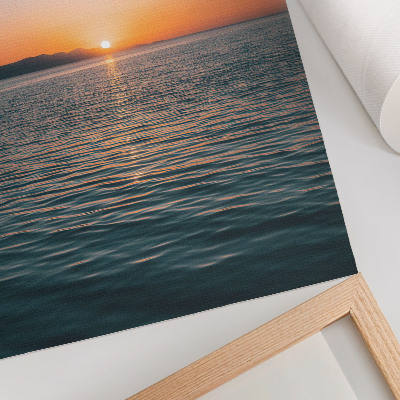 Lámina artística de alta calidad Puesta de sol sobre el agua, un paisaje sumamente armonioso.