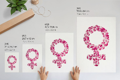 Lámina artística de alta calidad con diseño de pétalos de flores en forma de símbolo de ligereza