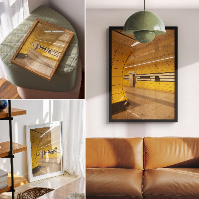 Lienzo decorativo moderno Patrones dinámicos y brillantes, espacio futurista y armonioso