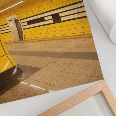Lienzo decorativo moderno con patrones dinámicos y brillantes en un espacio futurista y armonioso
