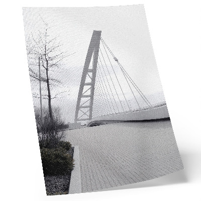 Póster con colores saturados Estructura de puente moderna minimalista