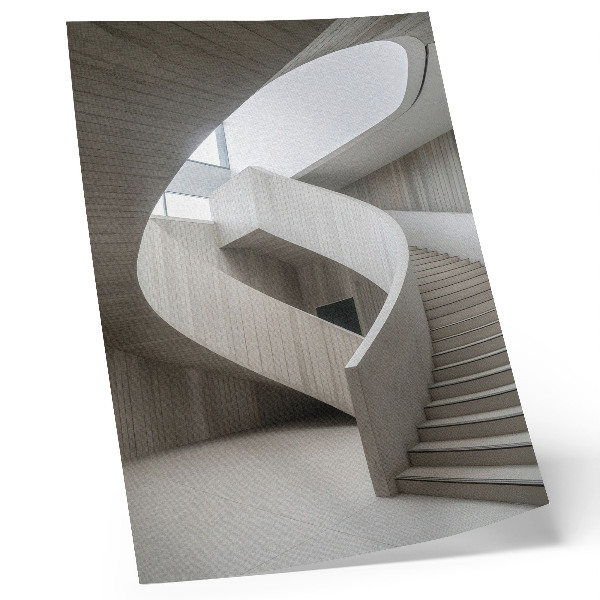 Lámina artística de alta calidad Escalera de caracol moderna en un interior elegante