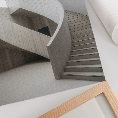 Lámina artística de alta calidad Escalera de caracol moderna en un interior elegante