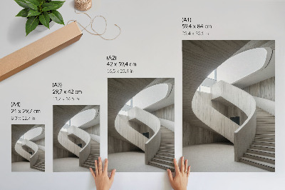 Lámina artística de alta calidad Escalera de caracol moderna en un interior elegante