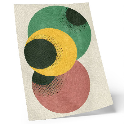 Lienzo decorativo moderno Círculos llamativos en colores vibrantes.