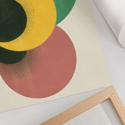 Lienzo decorativo moderno Círculos llamativos en colores vibrantes.