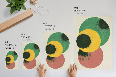 Lienzo decorativo moderno Círculos llamativos en colores vibrantes.