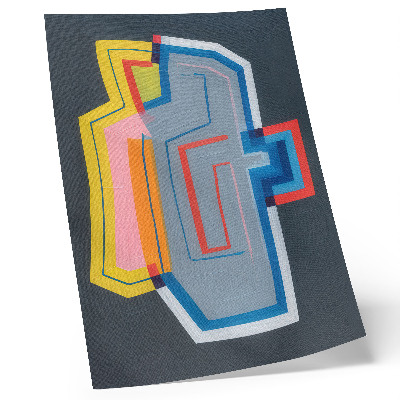 Póster Formas abstractas, colores vibrantes, modernidad.