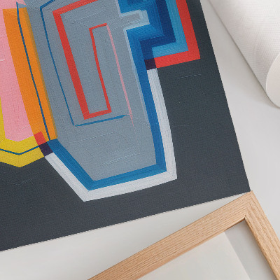 Póster Formas abstractas, colores vibrantes, modernidad.